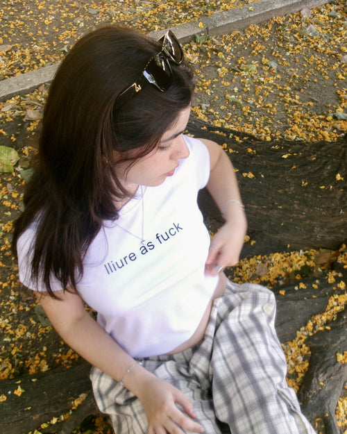 ''BABY TEE'' - LLIURE AS FUCK - DECAT BRAND 